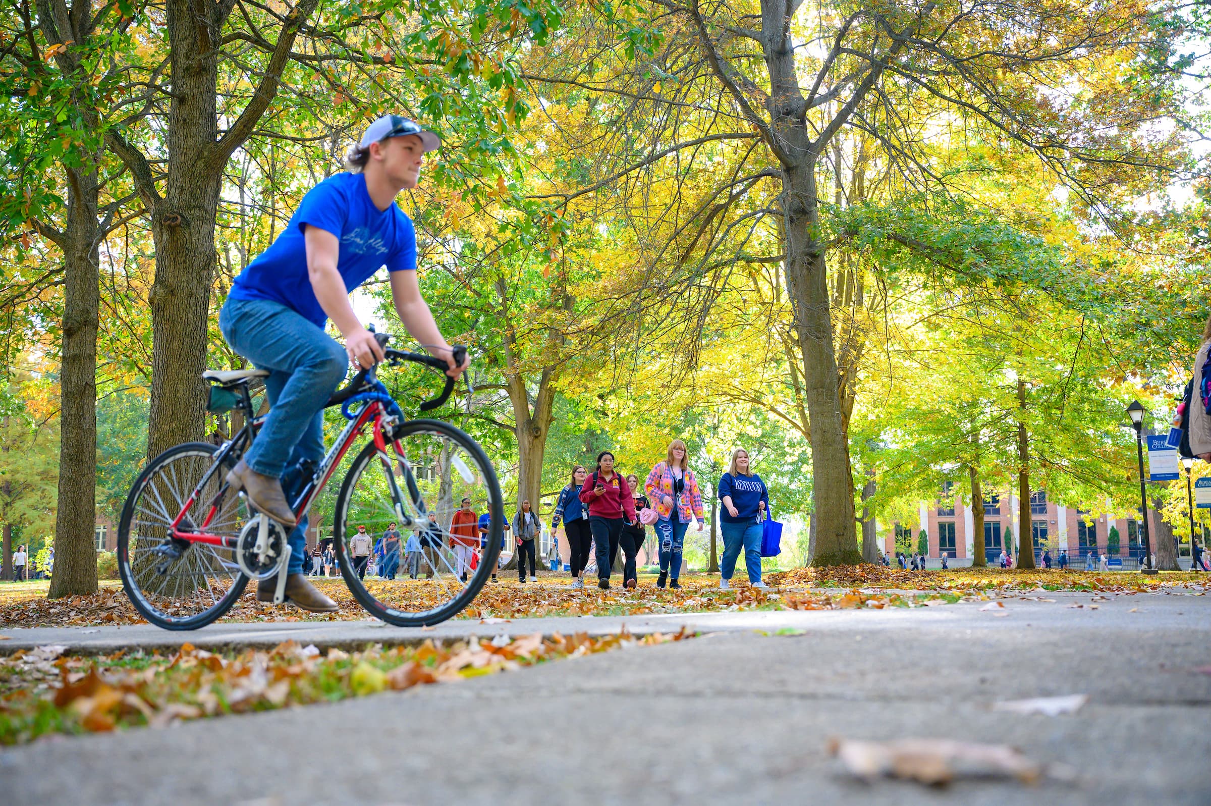 Students on campus.