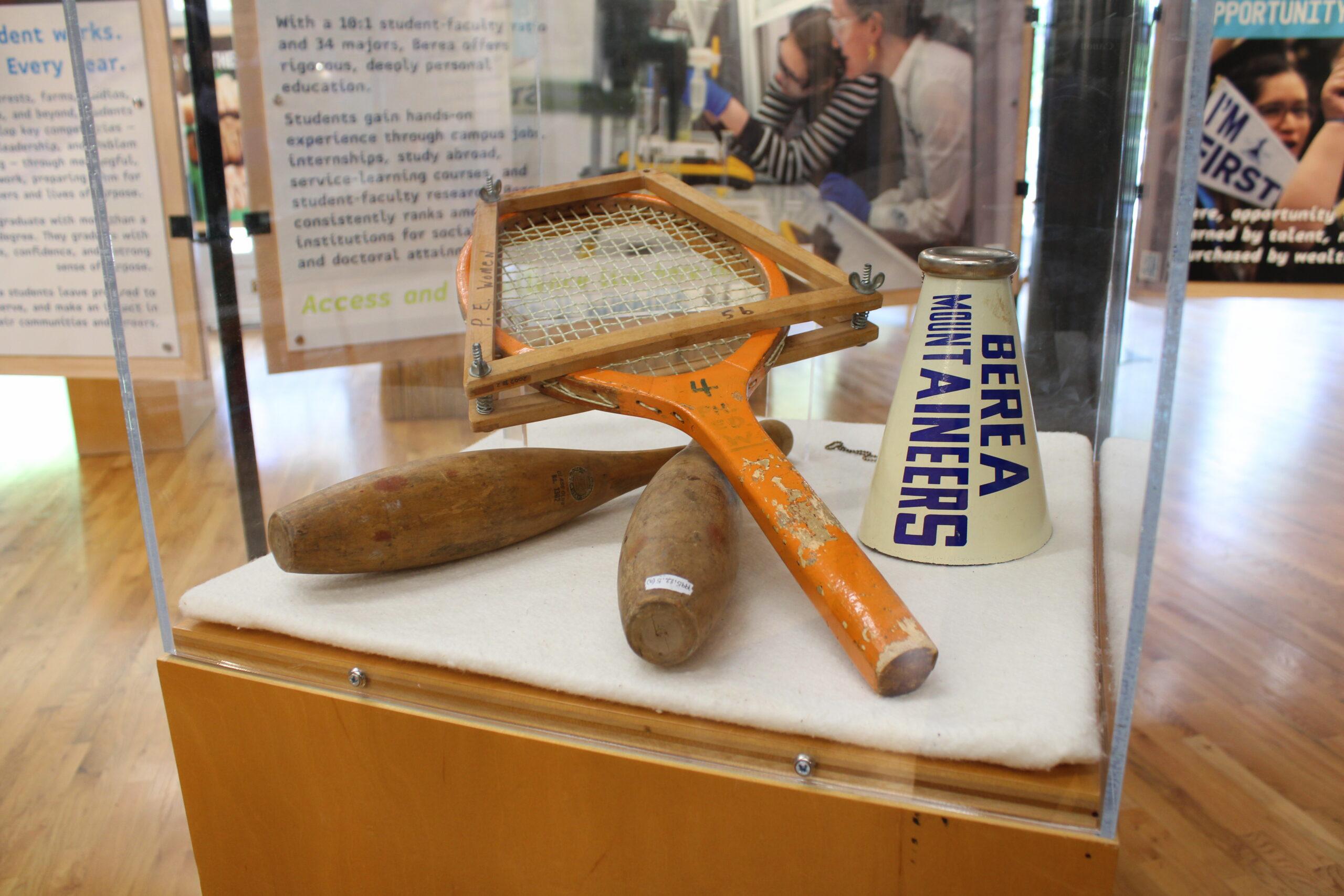Racket on display at BC visitor center