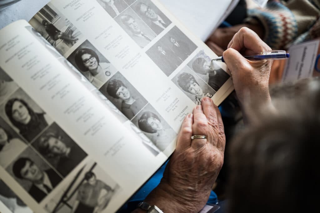 Berea College alumni look for fellow classmates in yearbook