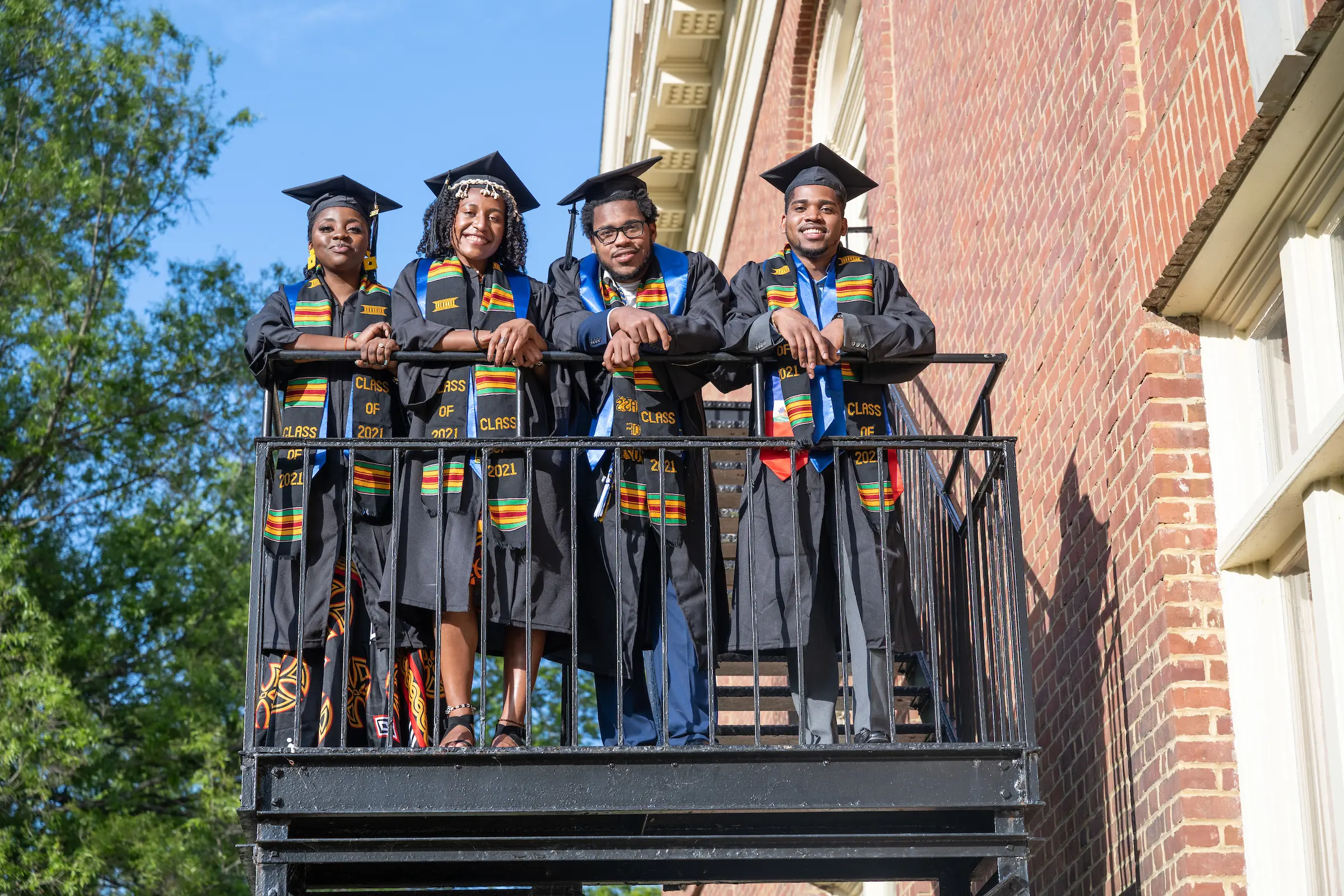 Berea College Students at the Black Cultural Center stole ceremony