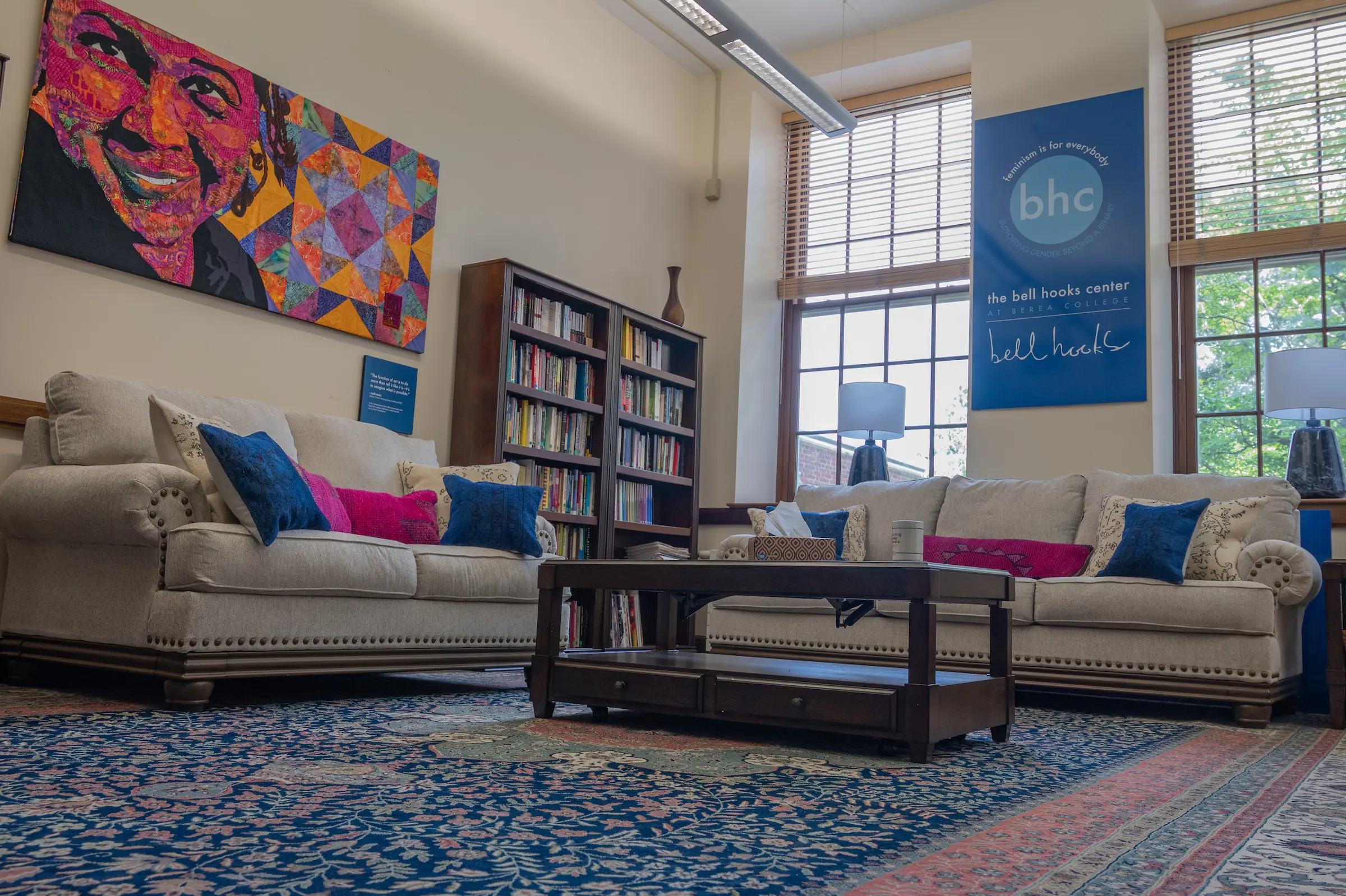Students in a cultural living room at Berea College