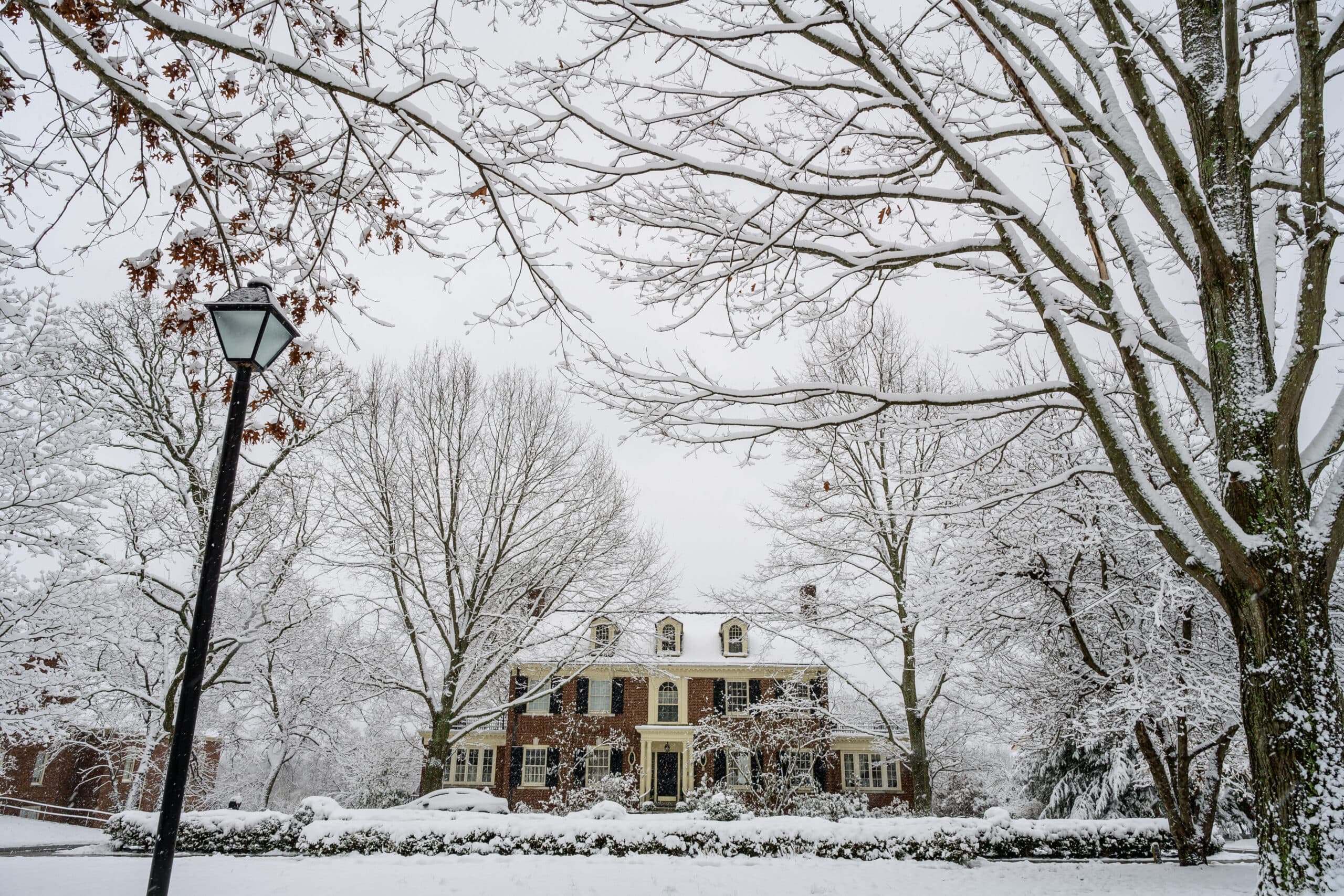 President's Home in the snow