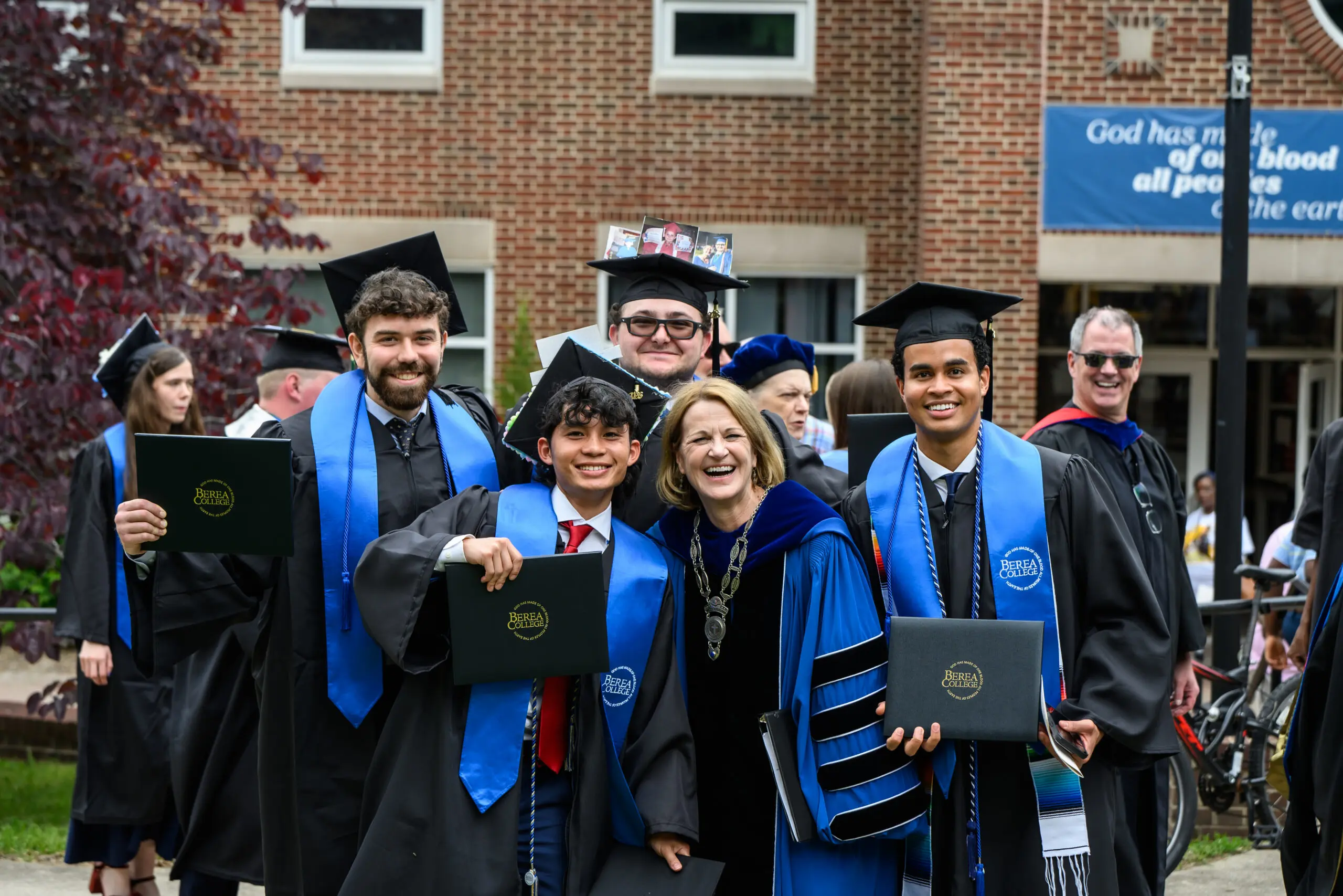Berea College President Dr. Cheryl L. Nixon with graduates